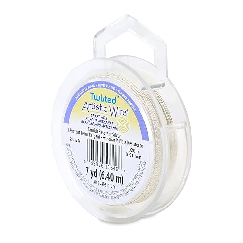 Miniatura 5 de Artistic Wire, Alambre de latón de calibre 20  0.032 in resistente al deslustre, torsión redonda, 3 yd  8.9 ft