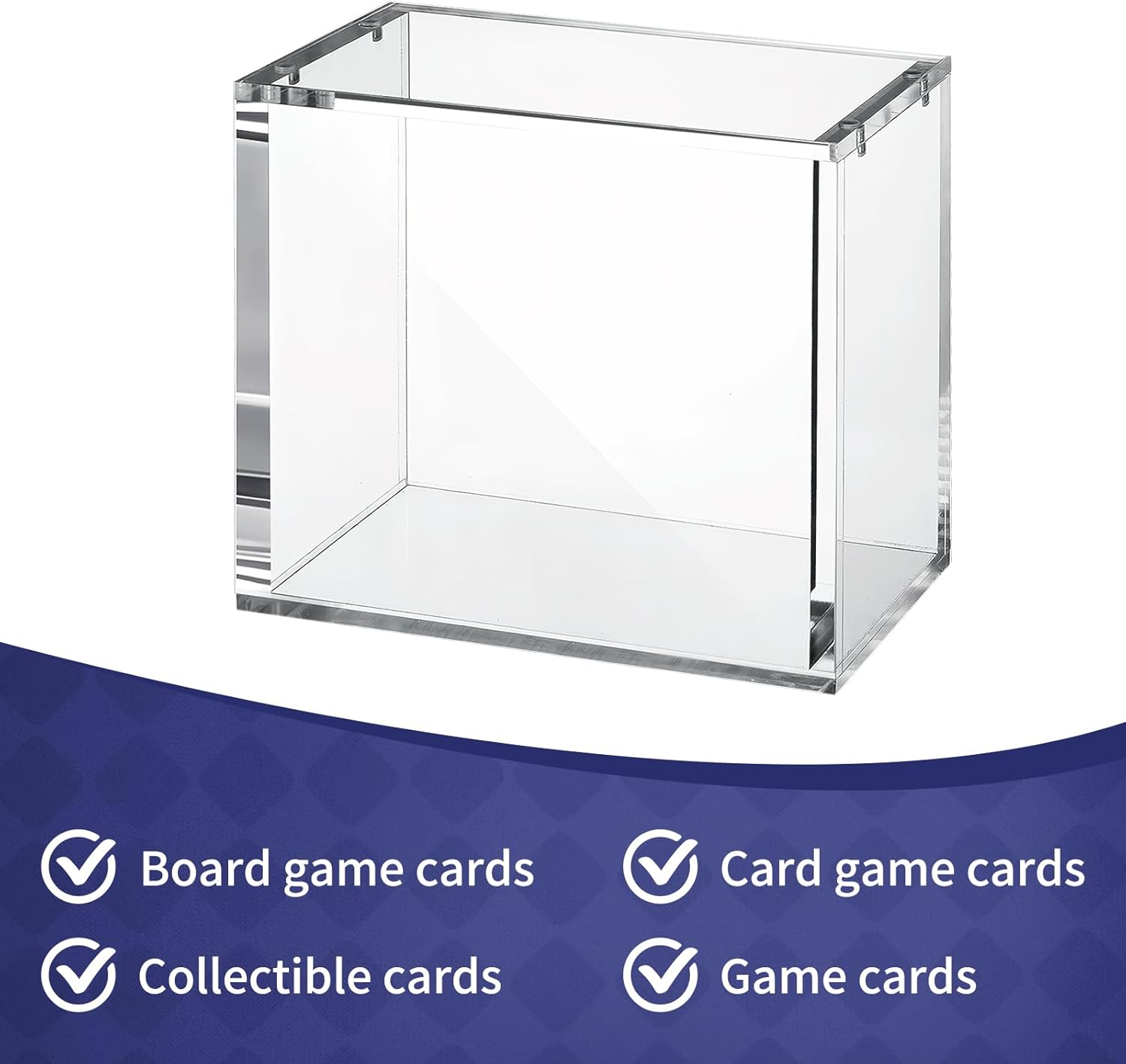 4 PCS Acrylic Display Case Compatible with PKMN Booster Boxes, Stackable 5mm Thick Booster Box Case Display Protectors Booster Box Storage for Cards Collectors