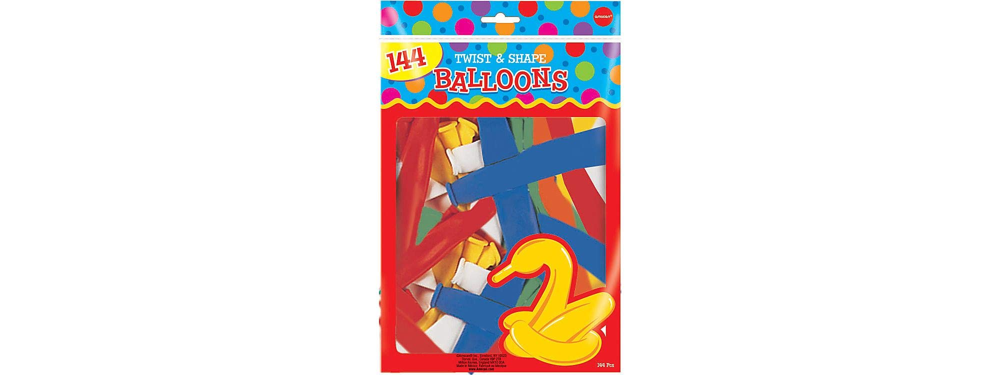 Ballons en latex multicolore haute élasticité Amscan 115917 - 2