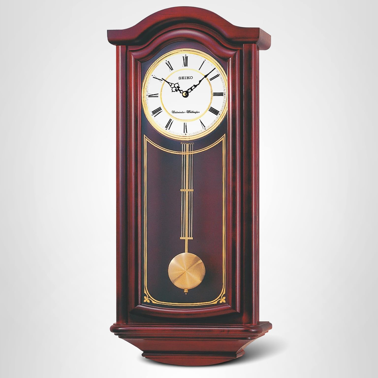 Amazon.com: SEIKO Mahogany Wall Clock with Pendulum : Home & Kitchen