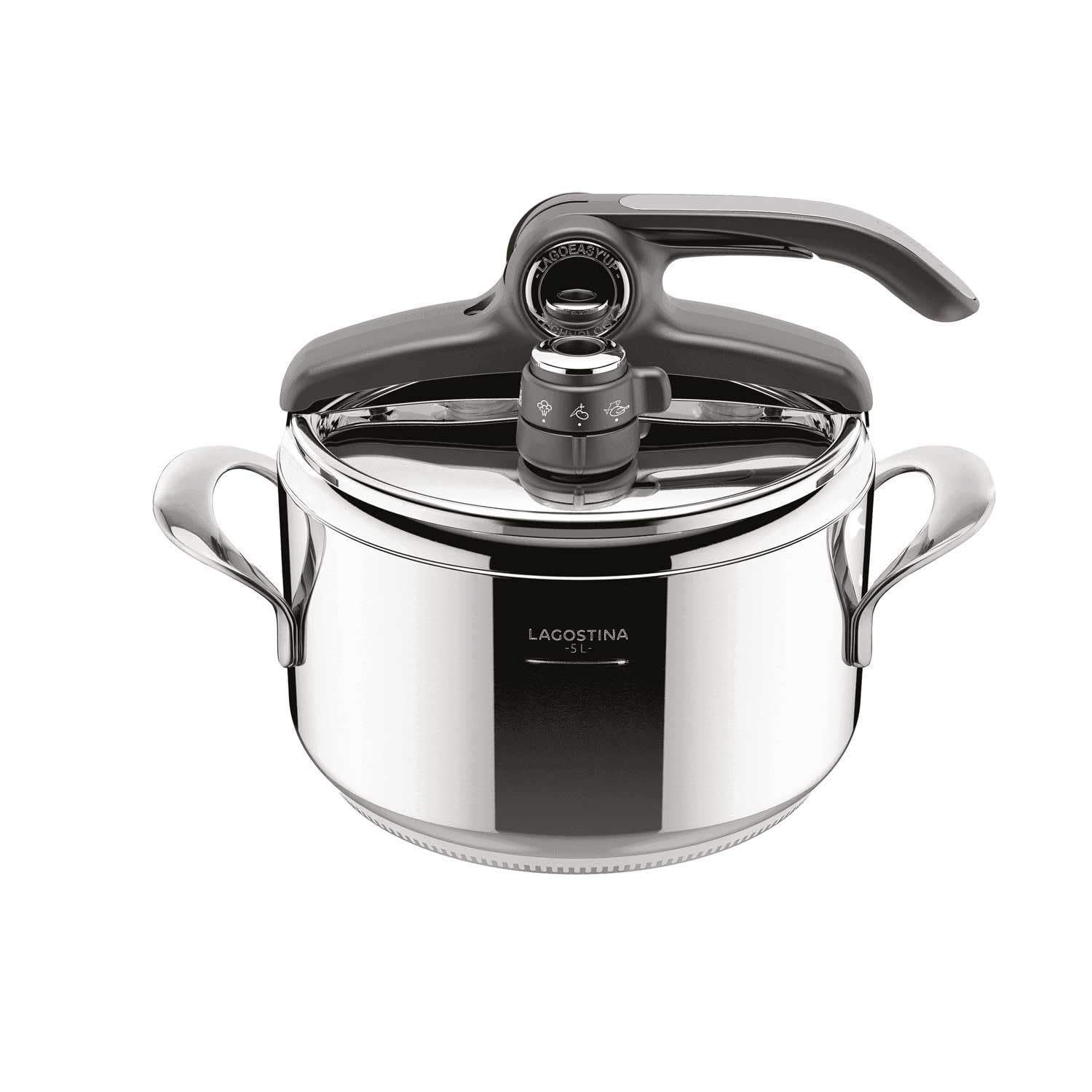 Lagostina Diva, autocuiseur 5 L, acier inoxydable, fond Lagofusion, induction