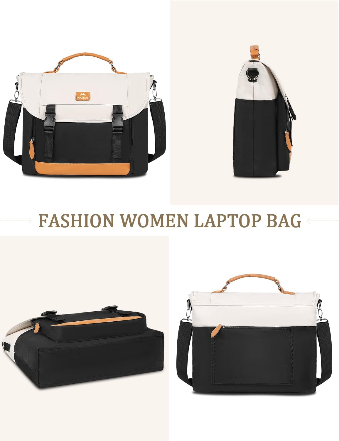 Messenger Bag for Women, 15.6 Inch Laptop Bags Computer Case with Shoulder Strap, Water Resistant Crossbody Carrying Laptop Sleeve Fashion Cute Work Briefcase for Travel Office, Gift Ideas : Electronics