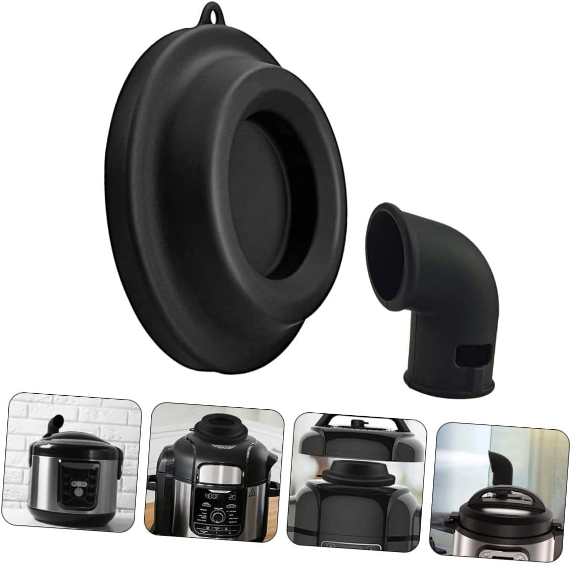 2-Piece Silicone Lid Support Stand for Electric Pressure Cooker Steam Diverter Accessories Compatible and Air Fryer Easy Release and Sturdy Design
