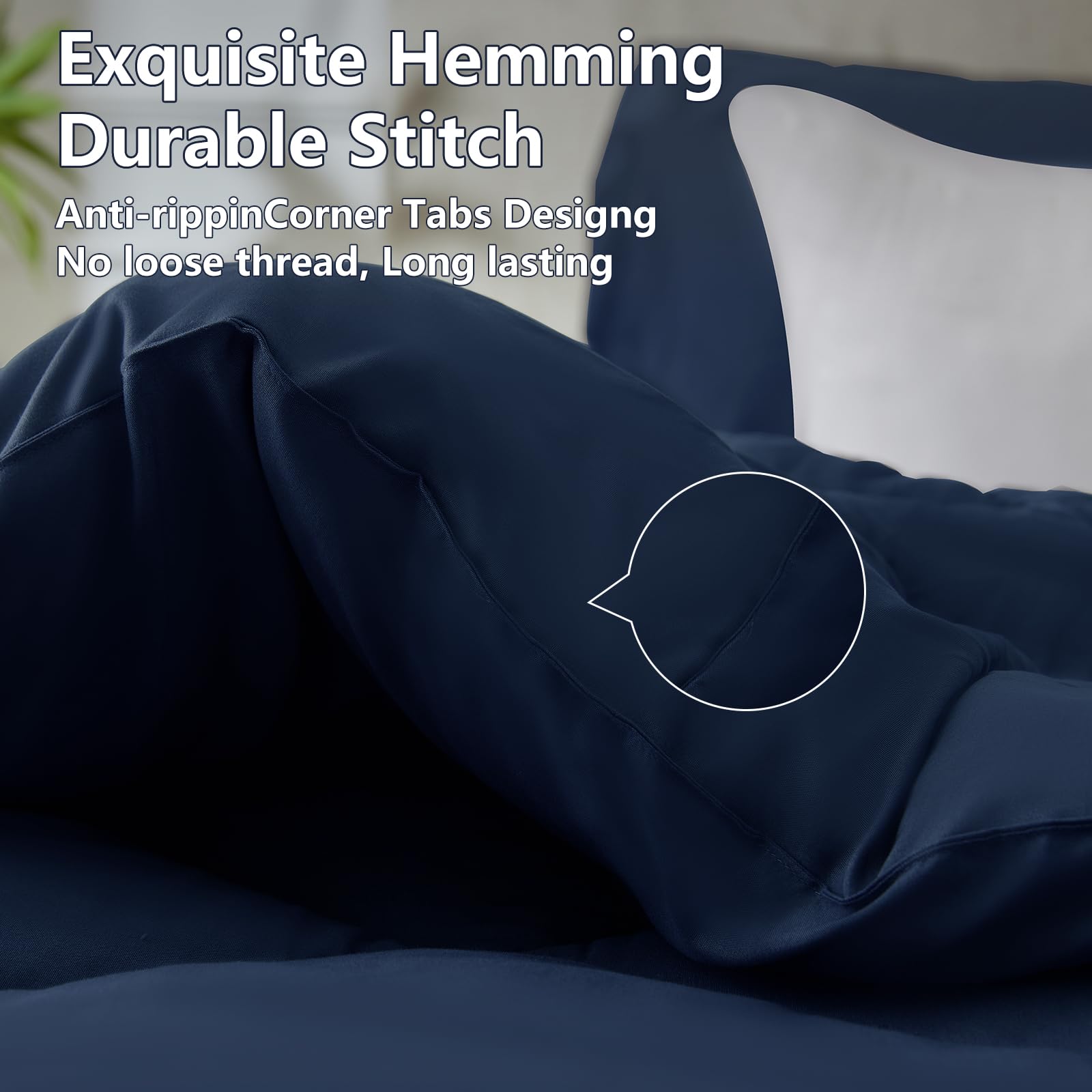 WAVVE Piumone Letto Matrimoniale 450 gr/mq Invernale 220x240 cm - Piumino Caldissimo 240x220, Trapunta 220 x 240 cm in Microfibra Sintetica, Blu Marino
