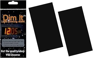 Dim It Light Dimming Sheets - Medium Size Sheet, Light Blocking LED Covers, Great Dimming for Alarm Clocks, Cell Phones, Electronic Games, appliances | Color Black, Size 6 x 3 inches | Custom Size