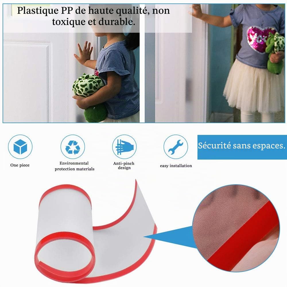 2PCS Anti Pincement Protection Doigt Protège-Pincement de Porte Anti Pince Porte Protection Anti-Pincement Protège-Charnière de Porte pour Enfants Maison École Maternelle, 120 * 70 CM