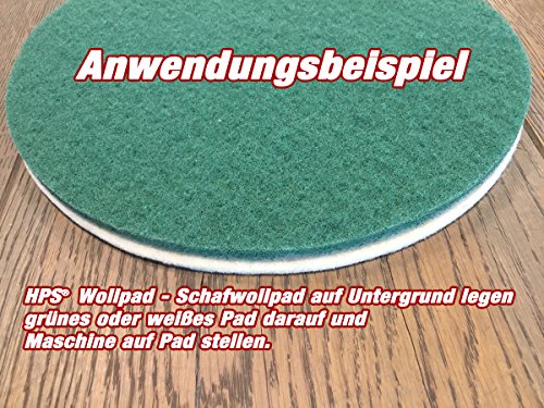 4-Stück Soft-Sheep - Wollpads -Schafschurwolle - Polierpad Ø30cm Polierbad für geöltes, versiegeltes Parkett, Laminat, Marmor, Granit, PU-Epoxy Böden, Linoleum, Vinyl.