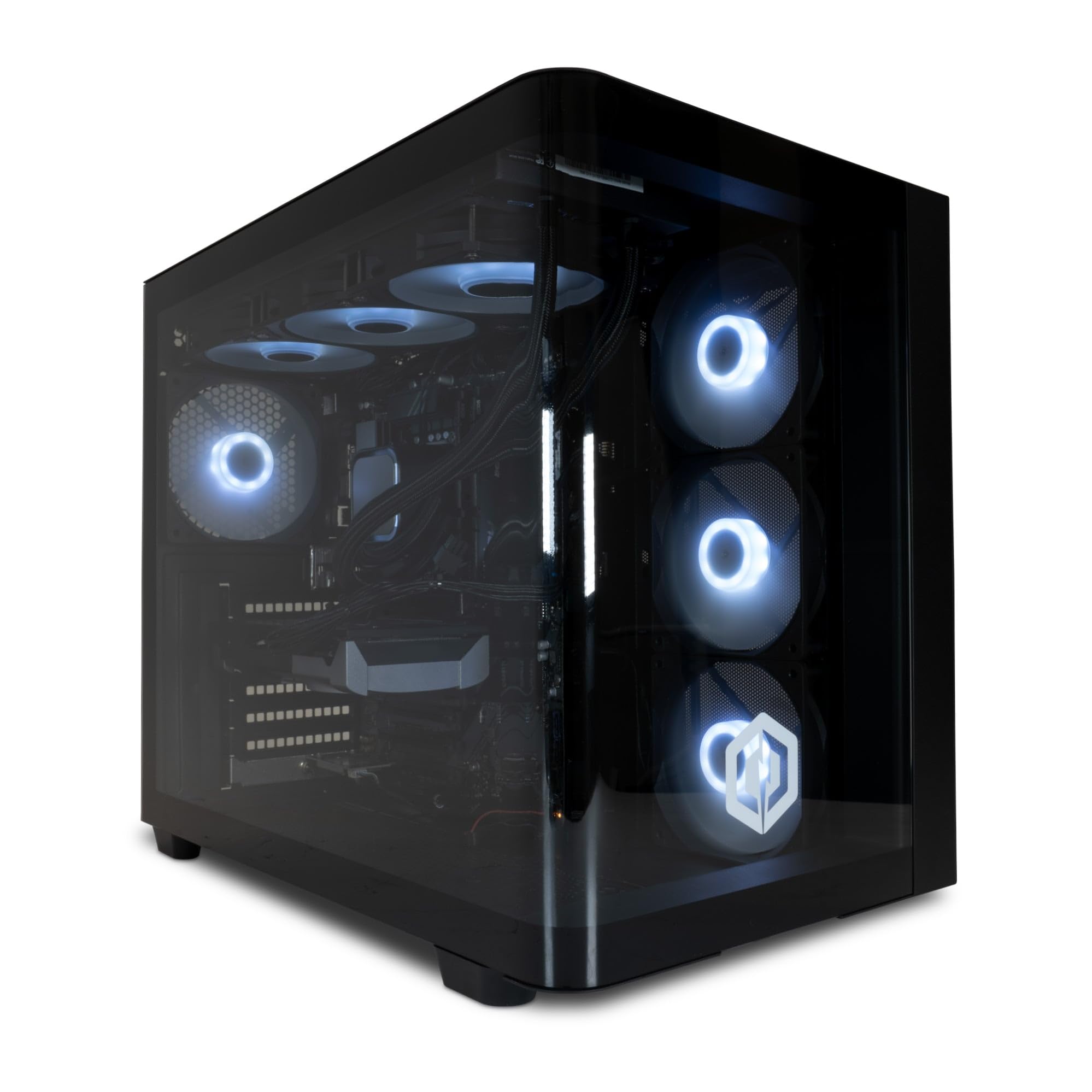 CyberpowerPC Luxe Gaming PC - AMD Ryzen 7 9800X3D, Nvidia RTX 5060 Ti, 32GB RAM, 1TB NVMe SSD, 650W PSU, Windows 11, Liquid Cooling, Ark Curve Black