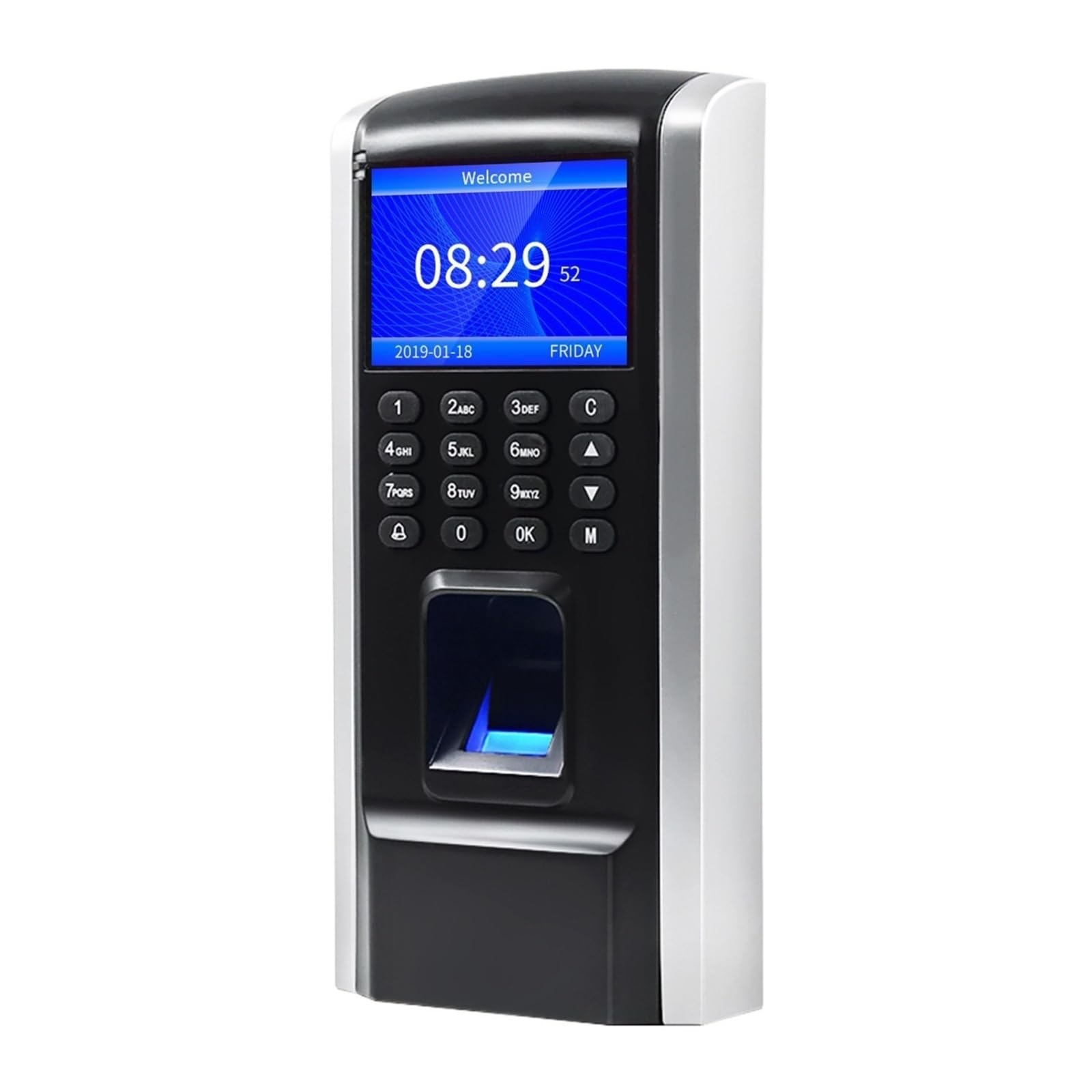Control De Acceso por Huella Dactilar, Máquina Tiempo Asistencia, Grabadora Biométrica Registro Entrada, Reconocimiento Dactilar/contraseña Reloj eficiente