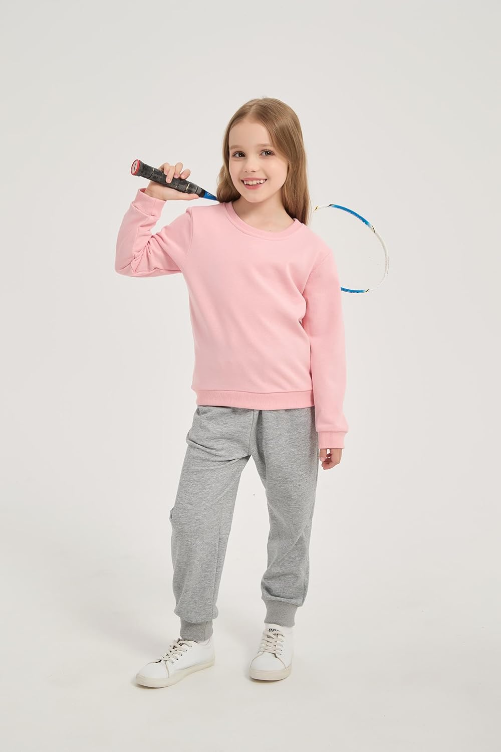 3-Pack Kids and Toddlers' Crewneck Sweatshirts Medium Weight Solid Long Sleeve Pullover Tops for Boys and Girls - Image 3