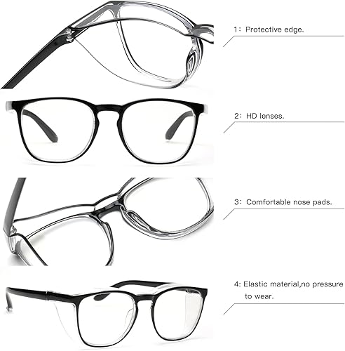 Miniatura 3 de JOO'RTI Gafas de seguridad antivaho con luz azul, gafas protectoras antipolvo para mujeres y hombres