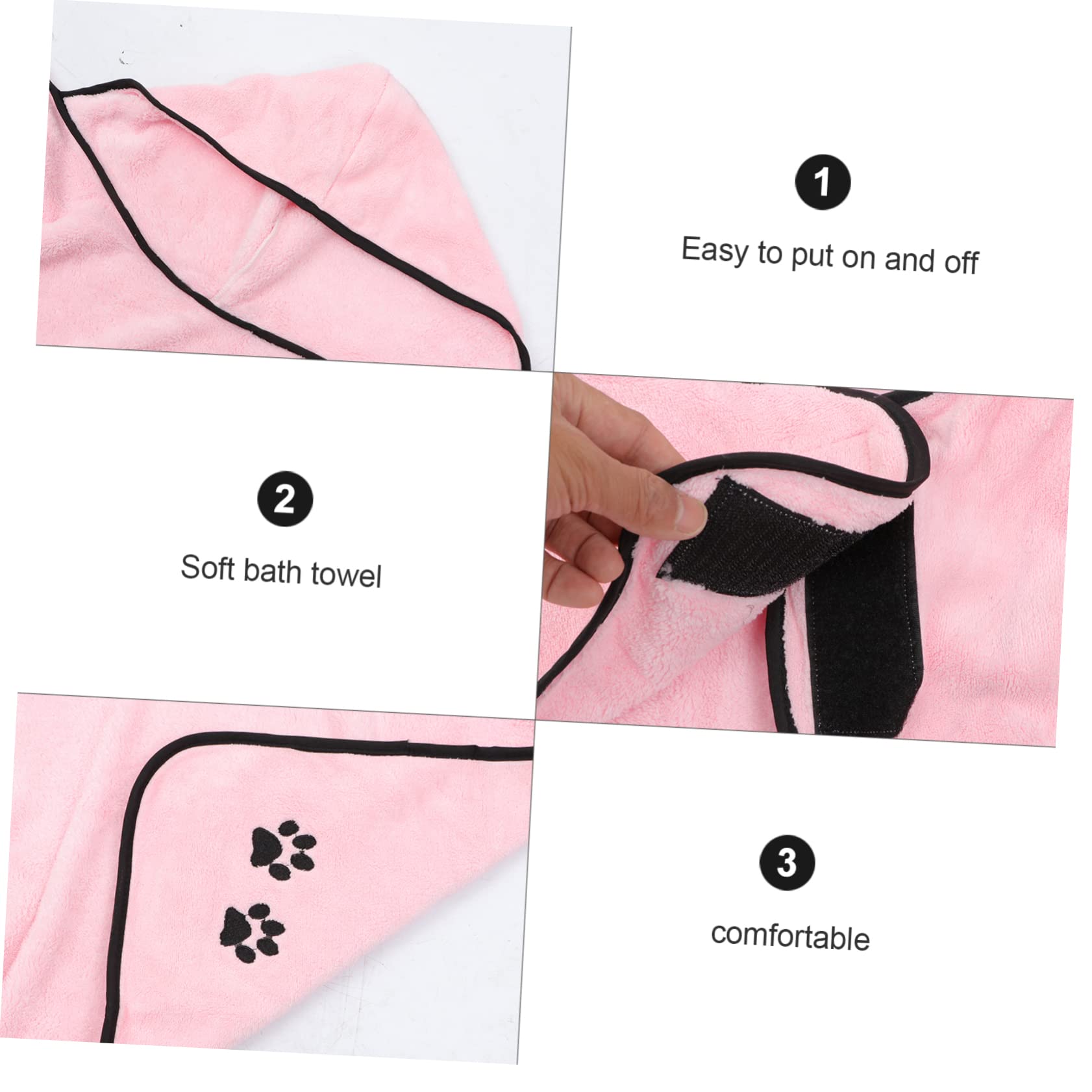 Toddmomy 2 Pièces Peignoir pour Animaux De Compagnie Serviette Chien Peignoir Chien Serviette À Séchage Rapide Chien Robe De Séchage Chien Serviette Robe Serviettes À Capuche Serviettes De