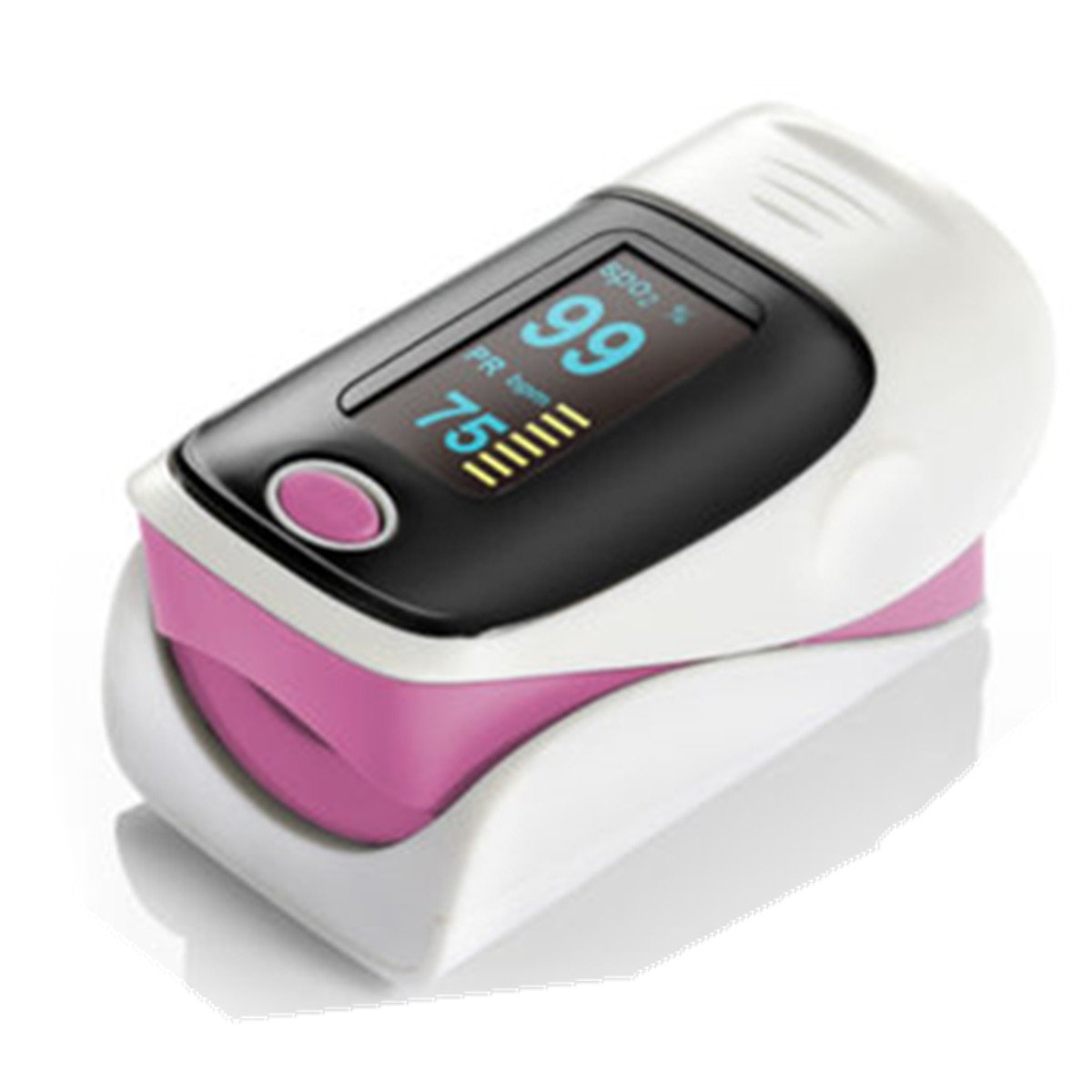 CareforYou® Nuova versione OLED Ossigeno Sangue Finger Pulse Ossimetro Ossigetro SPO2 PR Monitor (rosa)