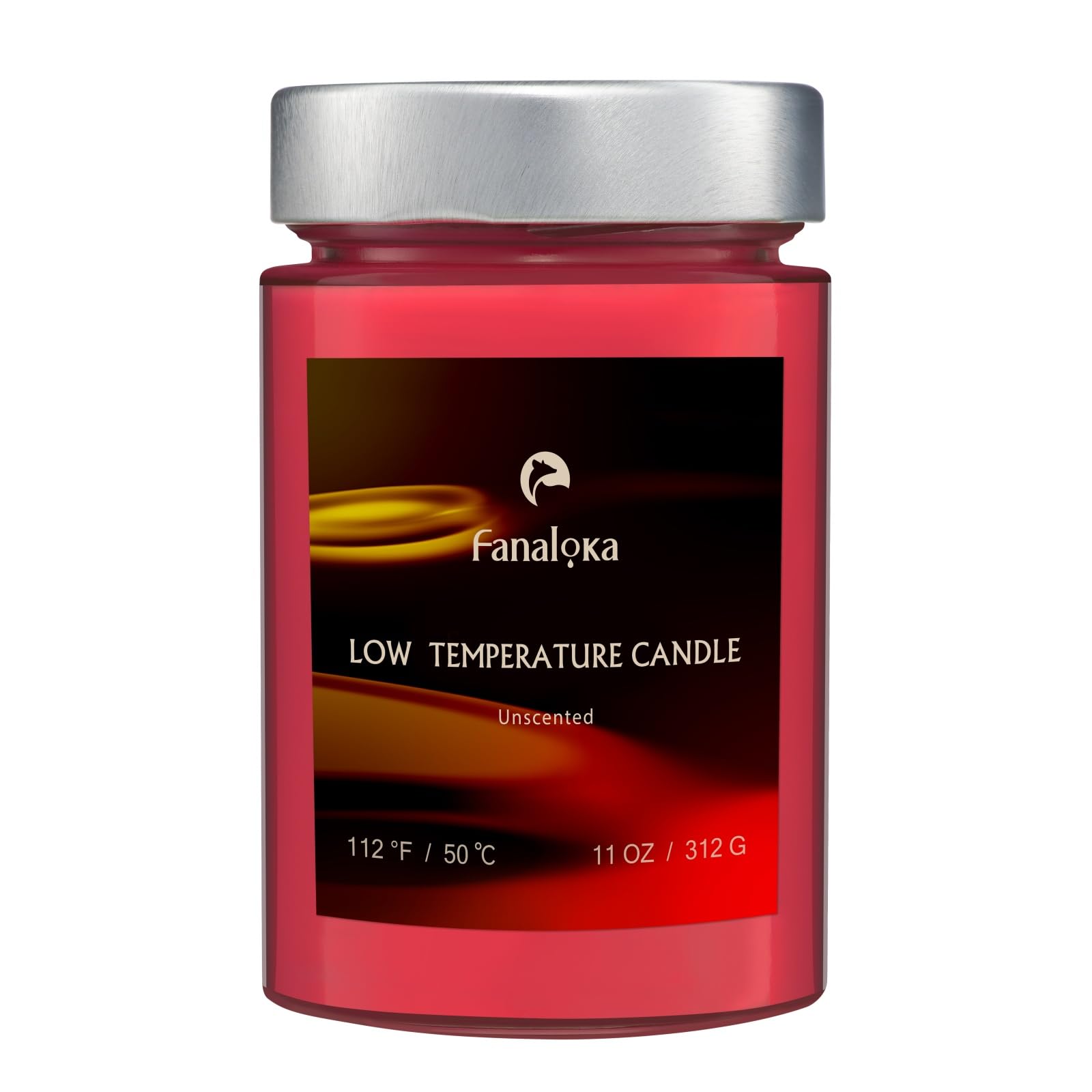 Candela a bassa temperatura per wax play, senza profumo, 50°C, 312g, cera staccabile (Rosso)