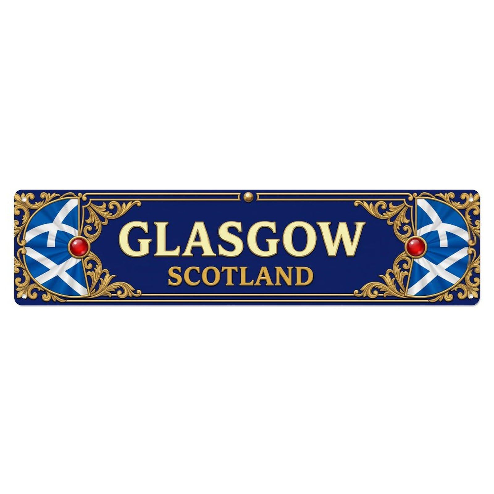 Glasgow Scotland Retro Metal Tin Sign