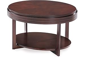 Enhance Your Living Decor with the Exquisite Oval Cherry Wood Coffee Table from Leick Home