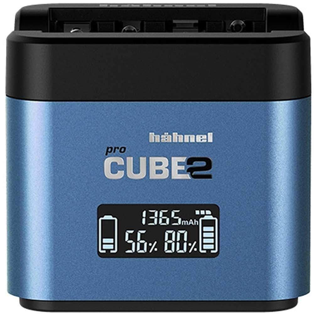 Hähnel - ProCube 2 - Duo-ładowarka DSLR - do Panasonic - wtyczka EU/UK/USA - ładowarka do baterii DMW-BLC12, BLF19 i BLK22 - wbudowane porty ładowania USB i gniazda AA