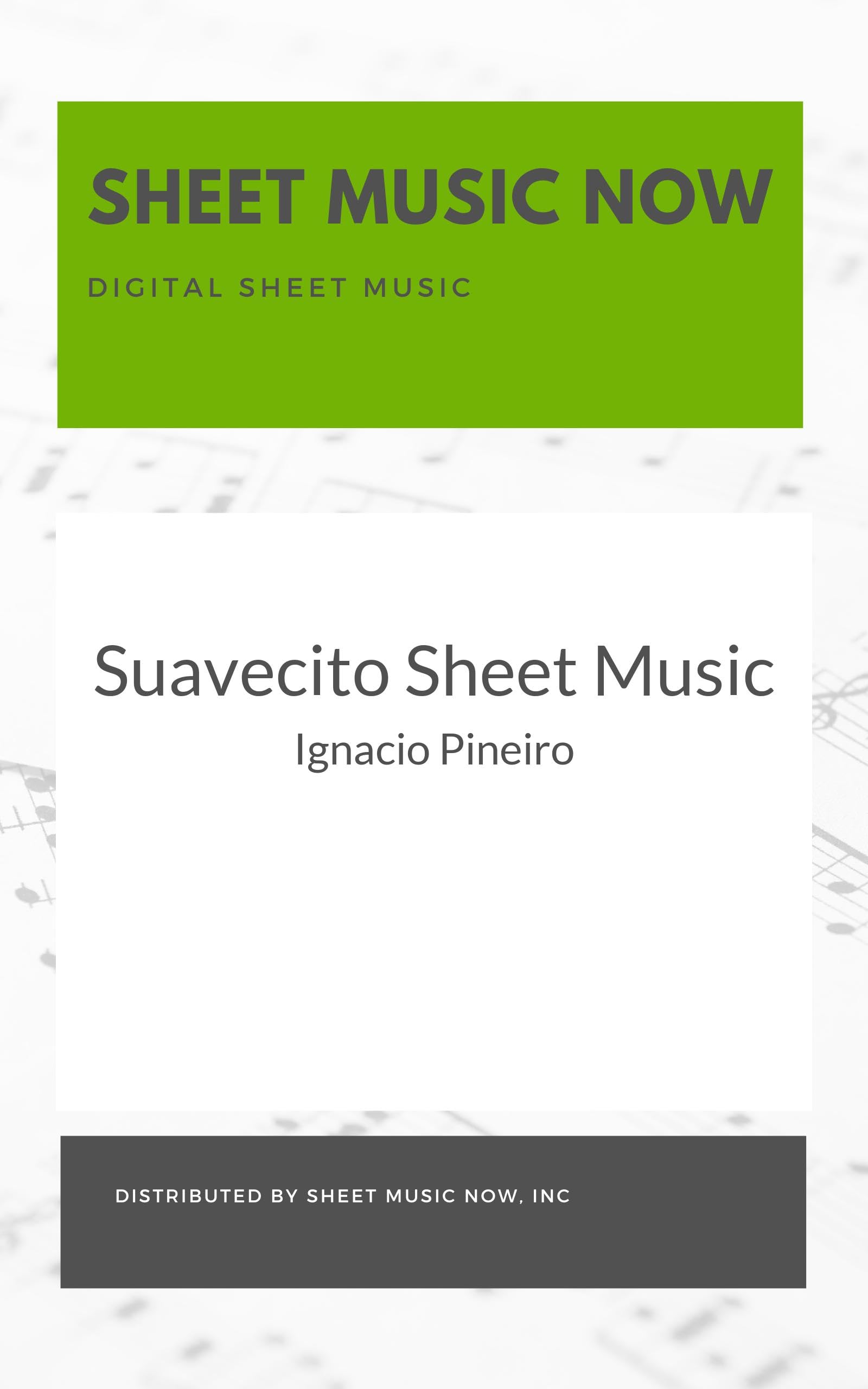 Suavecito Sheet Music