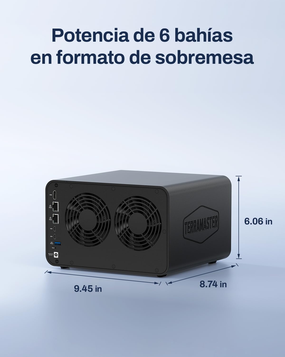 TERRAMASTER F6-425 Pro Almacenamiento NAS: Intel Core i3-1315U, 8GB DDR5, Dual 10GbE LAN, 2 USB 4.0, Tos 7 con IA nativa y Soporte OpenClaw, para Creadores y Empresas(Sin Discos) | Core i3-1315U (6 núcleos), 8 GB DDR5, TOS 7 con OpenClaw, 2 x 5 GbE LAN, 3