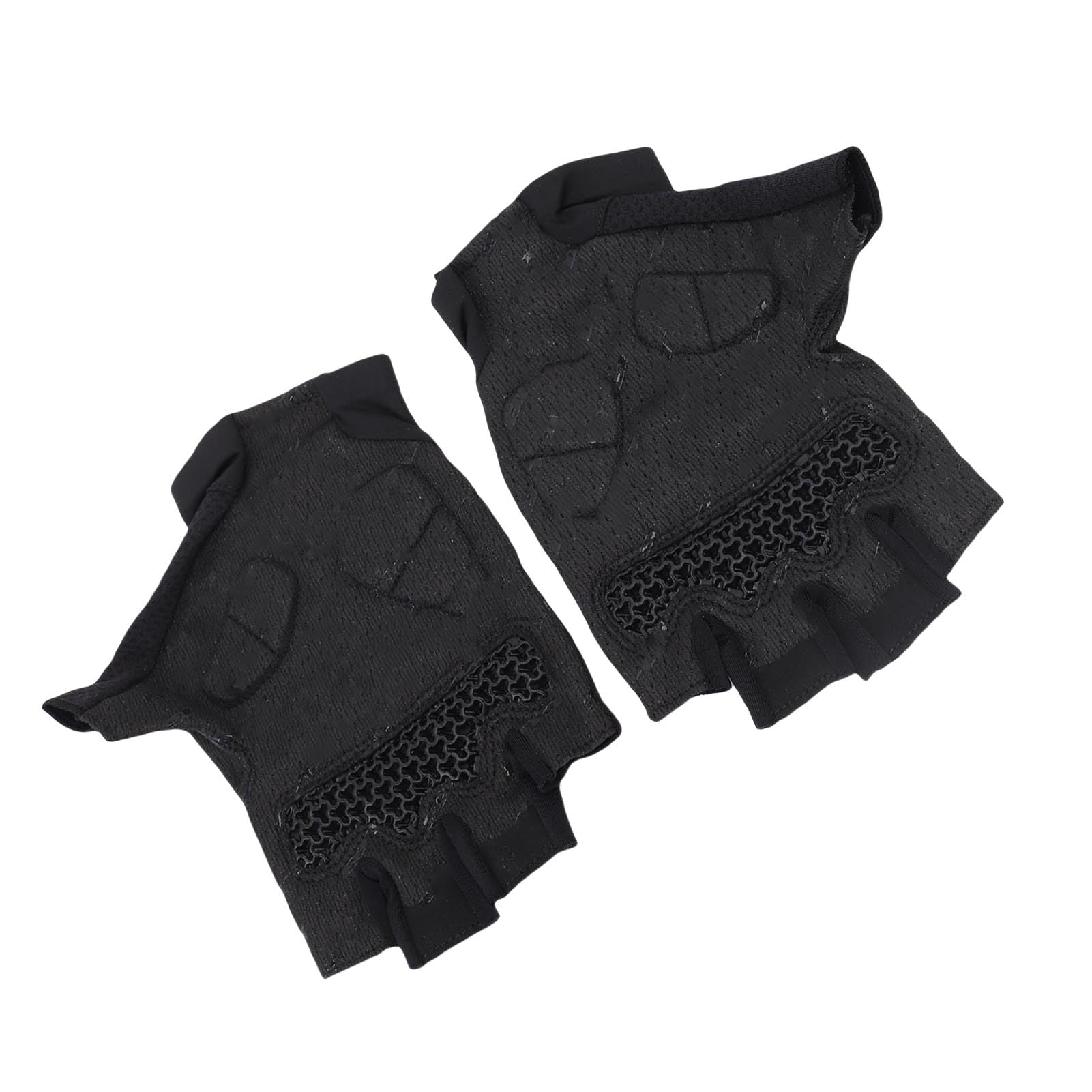 Changor de Ciclismo de Medio Dedo, Transpirables y Cómodos, Diseño Que Absorbe los Golpes para Ciclismo de Carretera, Unisex, Seda de Leche, 1 par