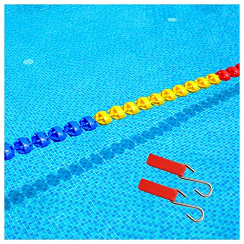 TUOYIBO Swimming Pool Safety Divider Rope and Float Line, Portable Marine Rope Tow Line, with Stainless Steel Hooks, for Effective Visibility (Size : 5m/16.4ft)
