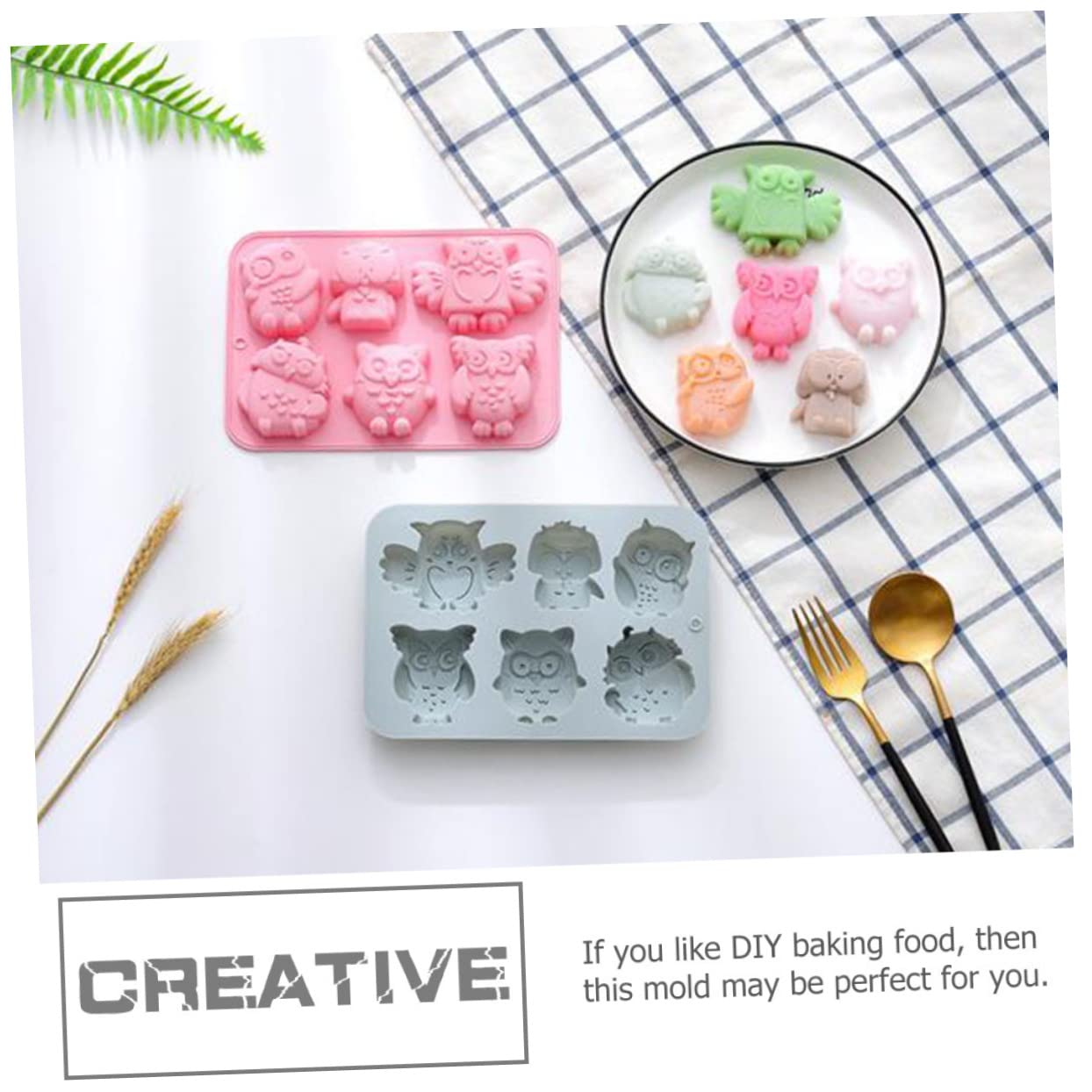 MAGICLULU 3 Set Di Per Dolci in Silicone A Forma Di Gufo Facili Da Sformare Non Adatti Per Ragazzi E Ragazze Per La Casa 2 Pezzi * 3