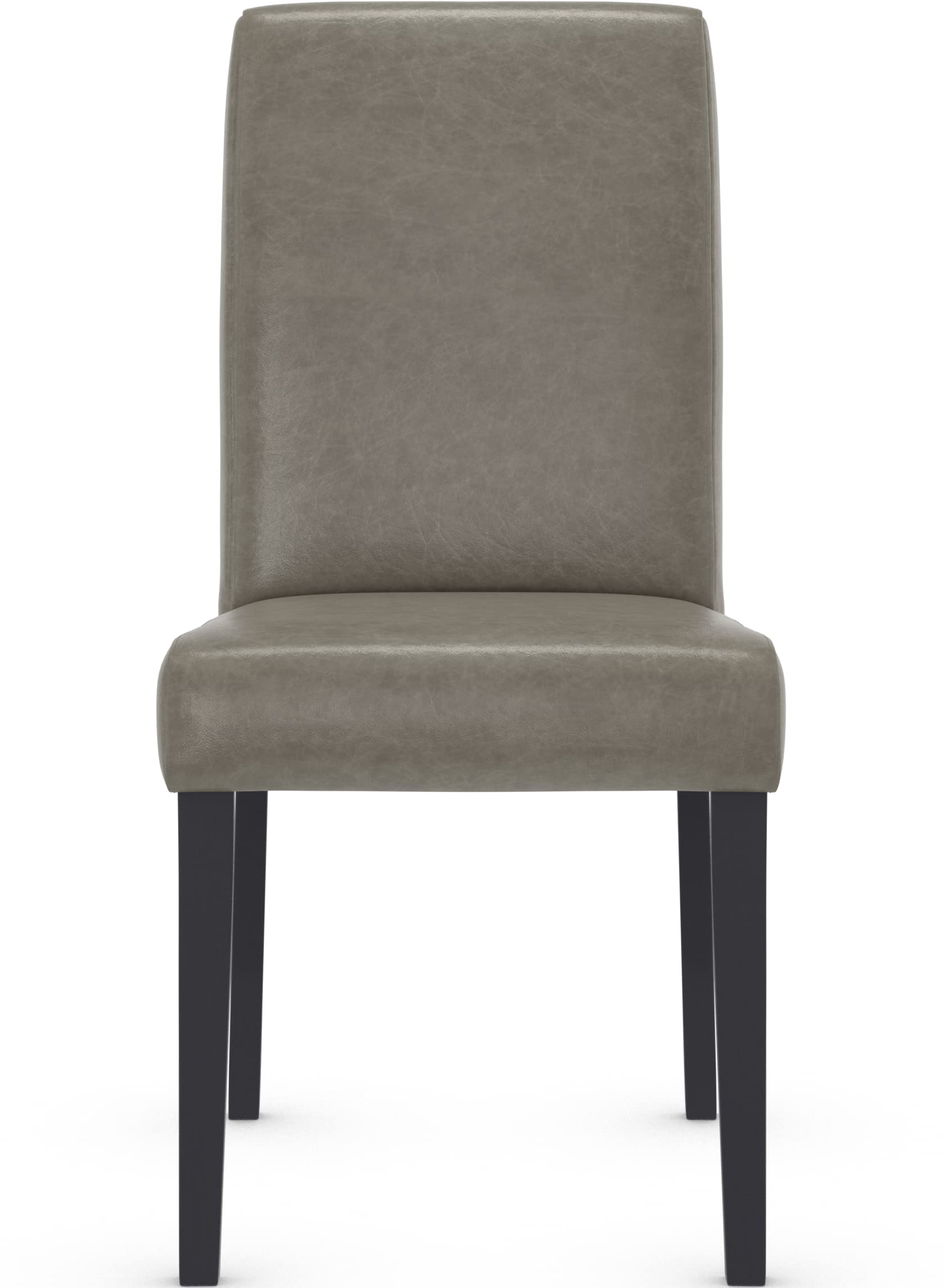 Bar Stools UK Firenze Dining Chair Aniline Leather (Grey & Black)