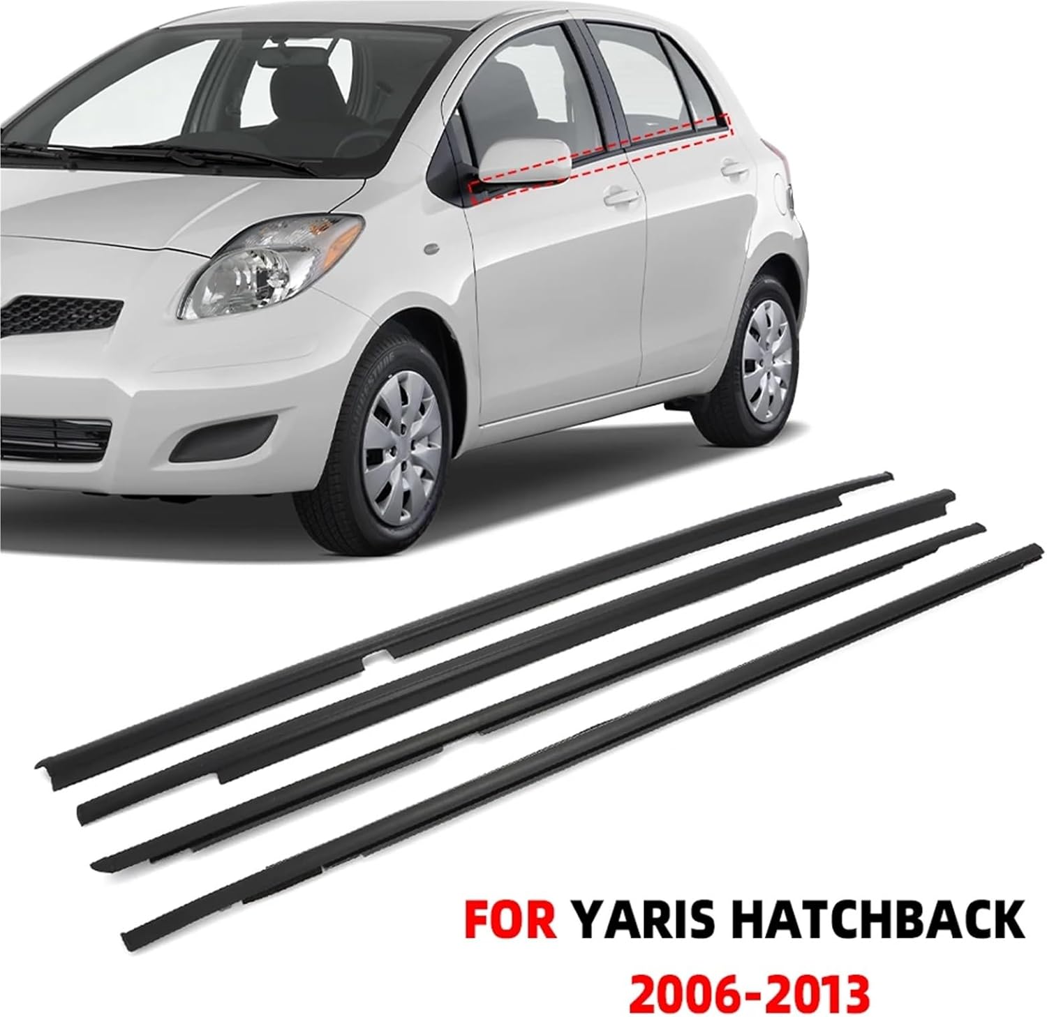 Window Rubber Outside Weatherstrip Glass Laminate Protector Strips Belt 1st Gen 68210-0D100