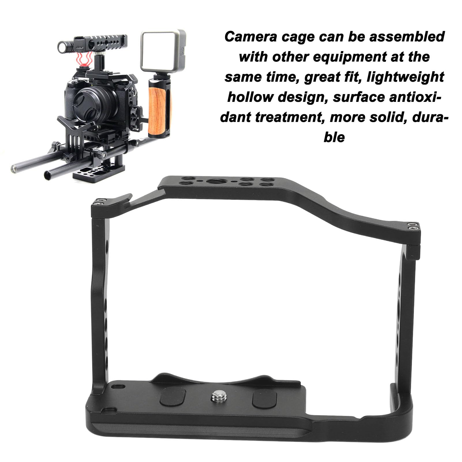 Jaula Completa para Cámara para FUJIFILM X S20, Kit de Jaula para Cámara de Aleación de Aluminio, Plataforma de Vídeo para Cámara con Puerto de Montaje de Zapata Fría con