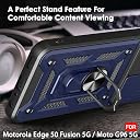 TheGiftKart Tough Armor Bumper Back Cover Case for Motorola Moto Edge 50 Fusion 5G / Moto G96 5G | Sliding Camera Cover, Kickstand & Ring Holder | 360 Degree Protection Back Cover (PC & TPU, Blue) gallery image