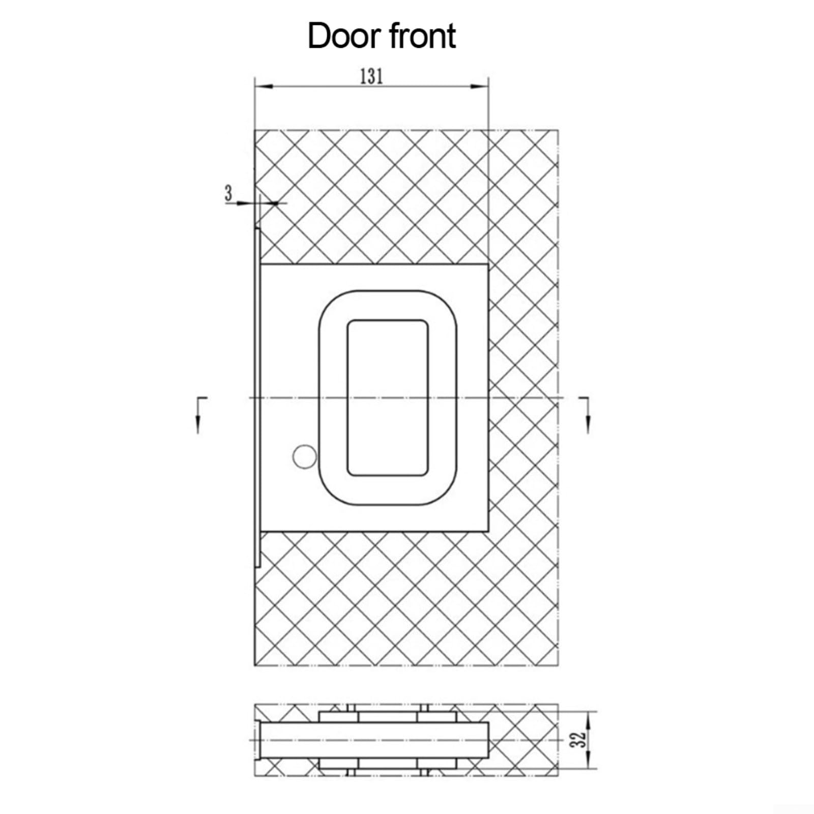 Cerradura de puerta oculta mecanismo plano silencioso para puertas interiores, pestillo minimalista de aleación de zinc con asa, 40-48 mm, plateado (blanco)