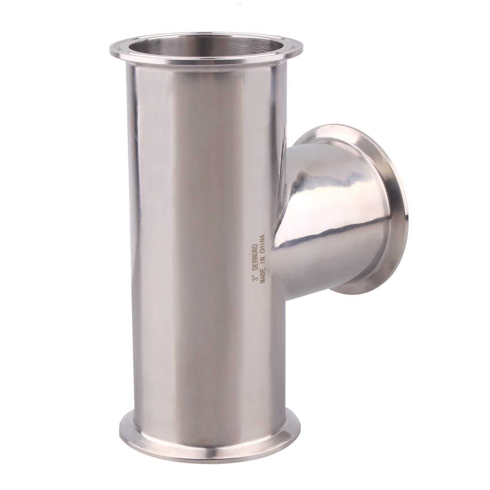 Pince en T 3 voies inox 304 résistant pour virole 7,6 cm sans fuite