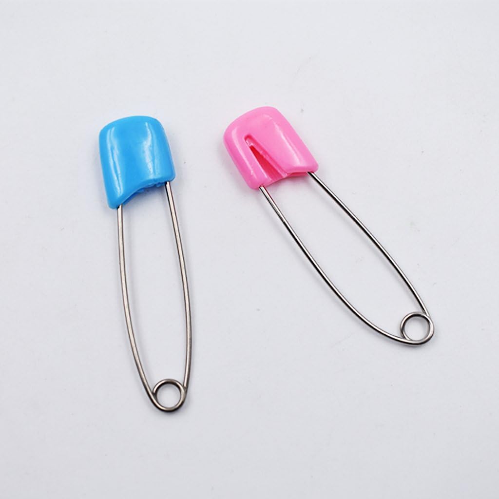 U-M pulabo Safety Pins Multi-Colored Nappy Pins Reusable Plastic Head Infant Diaper Pins 5Pcs Beautiful : Baby