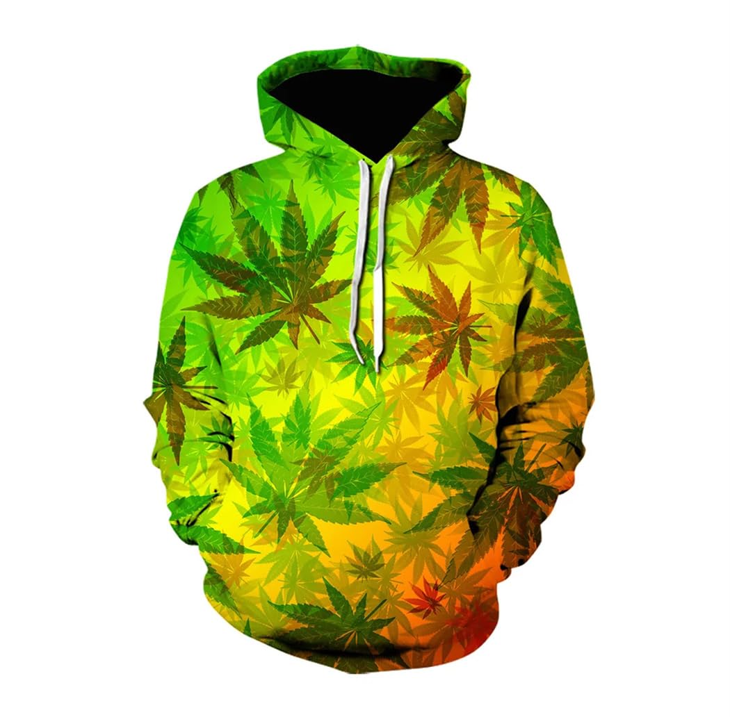 FULBHPRINT Foglie Weed 3D Stampato Felpa Con Cappuccio Uomini Donne Felpe Con Cappuccio Modello Girasole Pullover Moda Oversize Felpe Con Cappuccio