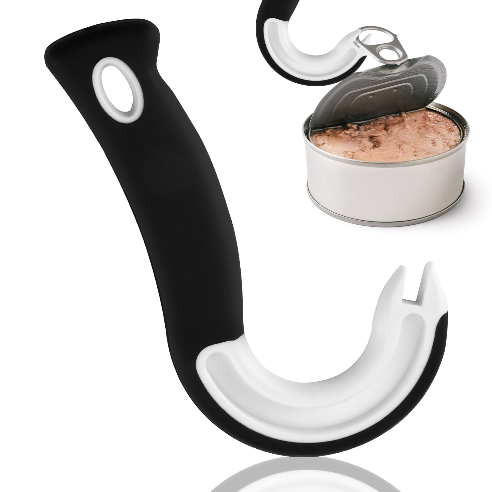 1 Ouvre-boîte Sans Effort En Forme De J – Accessoire De Cuisine Idéal Pour Les Mains Faibles – Poignée Antidérapante – Parfait Pour L'arthrite – Ouvre