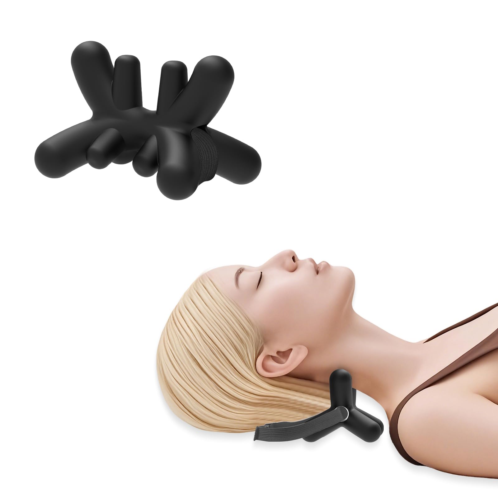 Docemel Occipital Release Tool Neck Massager and Shoulder Trigger Point Massager for Headache Relief Deep Tissue Trigger Point