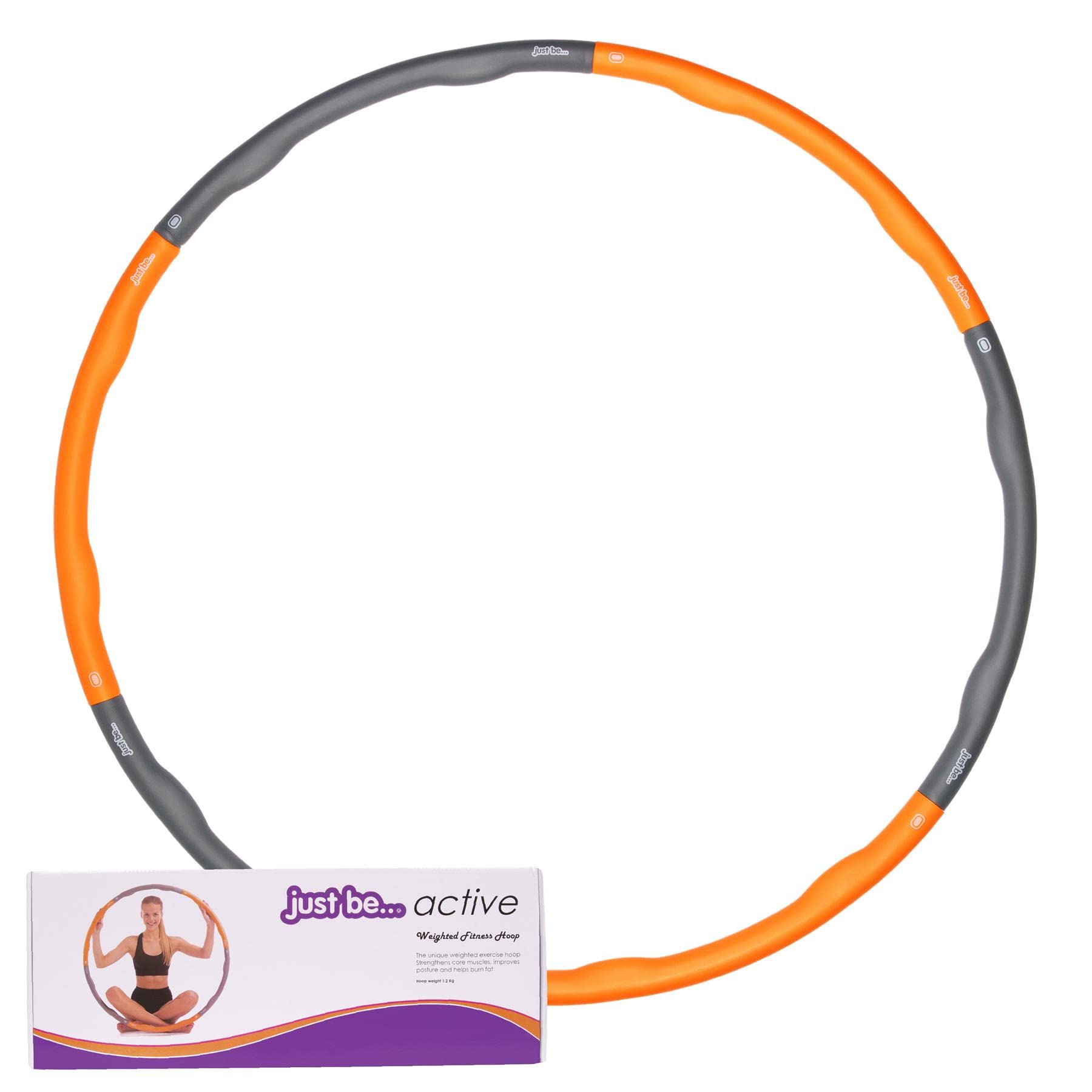 Hula Hoop Ponderato Pieghevole Meddler 1.2kg &ndash; Con Schiuma, 8 Pezzi, Per Fitness