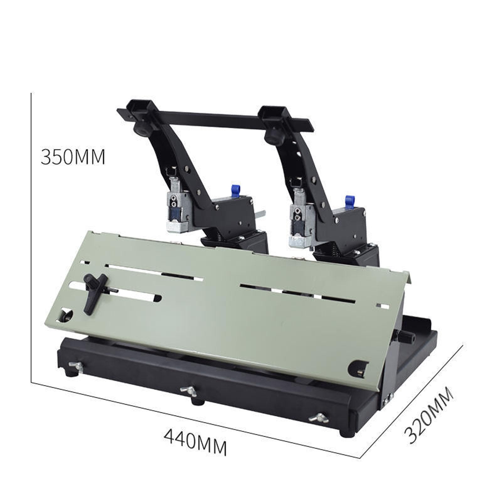 Cucitrice A Doppia Testa per Impieghi Gravosi, Formato A4/a3, capacità di Rilegatura 60 Fogli, profondità Regolabile da 1 A 100 Mm, Spessore Massimo 6,5 Mm, per Scuola, Ufficio E Casa.