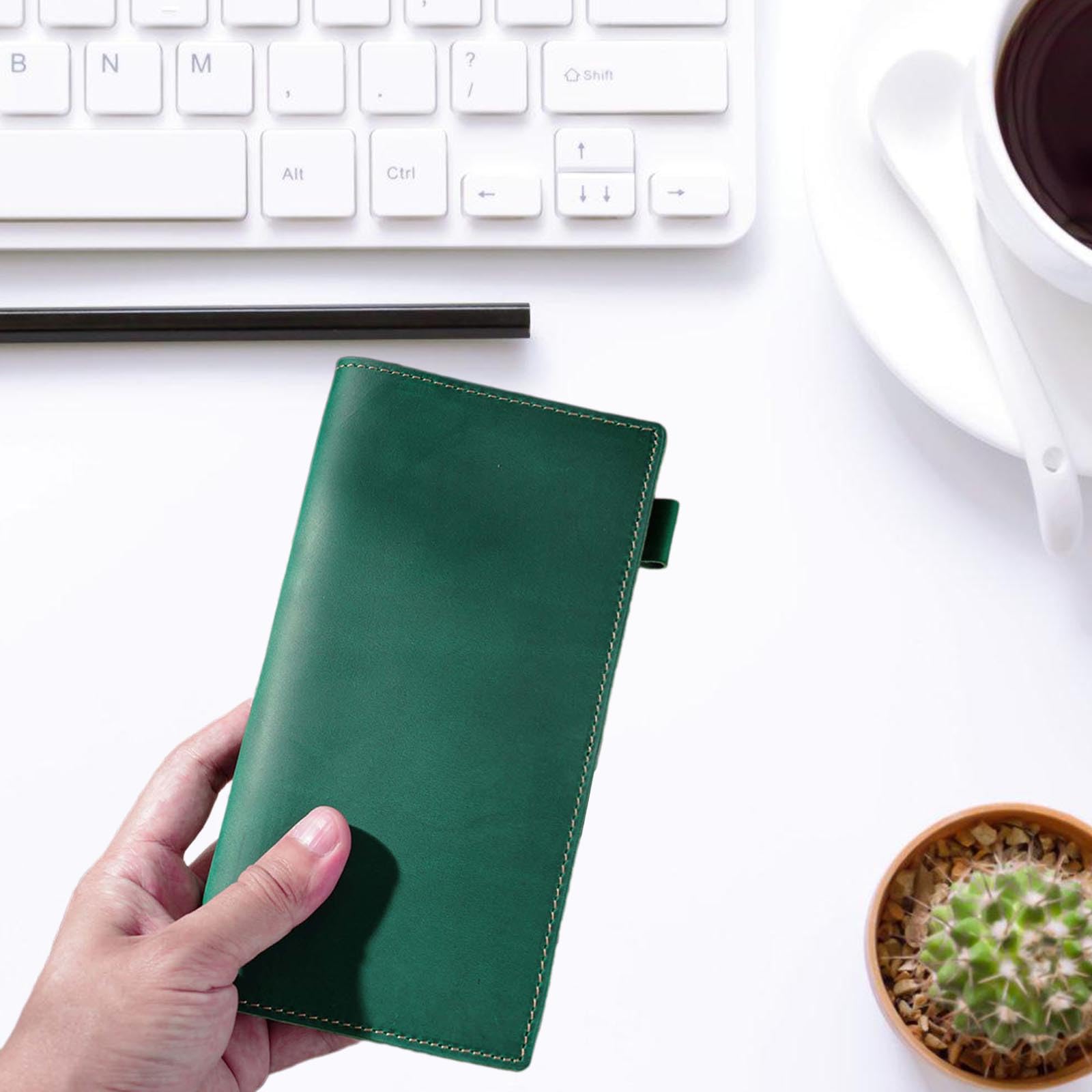 Cuaderno de cuero, blocs de notas diarios, diario, cuadernos de papelería recargables, negocios para escribir, diario, blocs de notas, papelería de cuero con soporte para bolígrafo