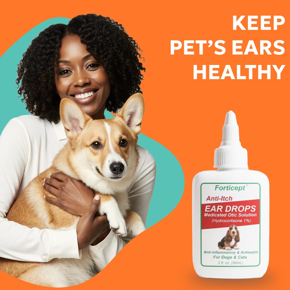 Forticept Dog and Cat Ear Infection Treatment, Dog Ear Drops with 1% Hydrocortisone 2 oz - image 7
