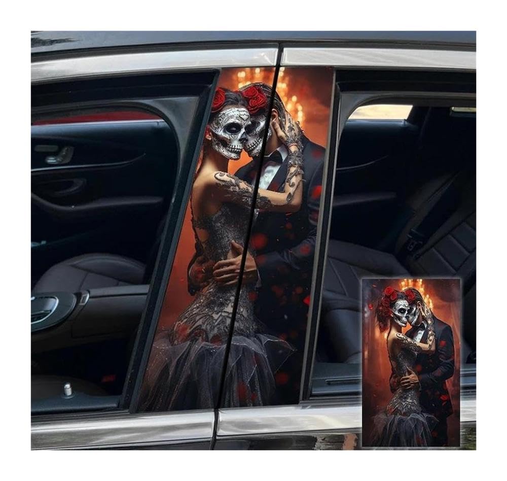 Autocollant en vinyle imperméable motif gothique finitions premium voiture