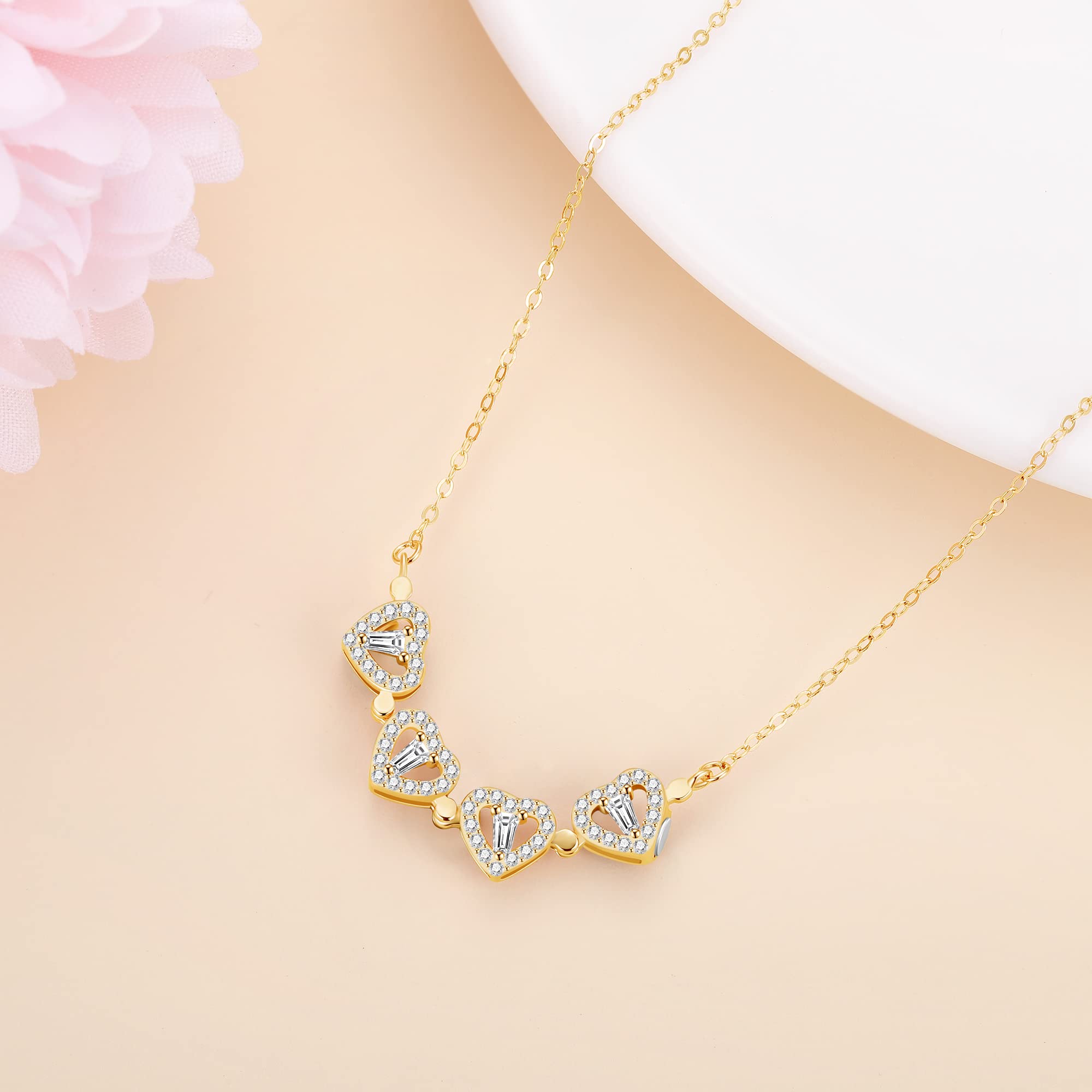 Jrêveinfini Kleeblatt Halskette Damen 925 Silber mit Anhänger, Glücksbringer Schmuck für Frauen mit Geschenkbox, Geschenk zu Weihnachten, Valentinstag, Muttertag & Geburtstag