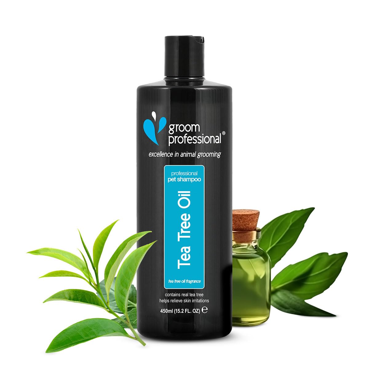 GROOM PROFESSIONAL Tea Tree Oil Dog Shampoo - Dog Shampoo for Sensitive Skin - Soothing Shampoo for Itchy Skin - Relieves Skin Irritations - Soothes and Heals - for Any Coat Type, 450 ml (B075QMF16V) Amazon Price History, Amazon Price Tracker