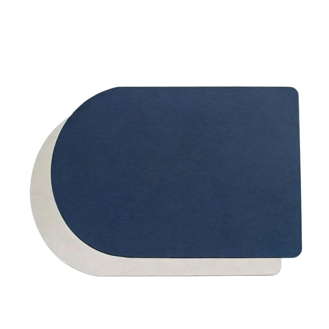 Napperon en cuir élégant bleu et gris pour table à manger chic