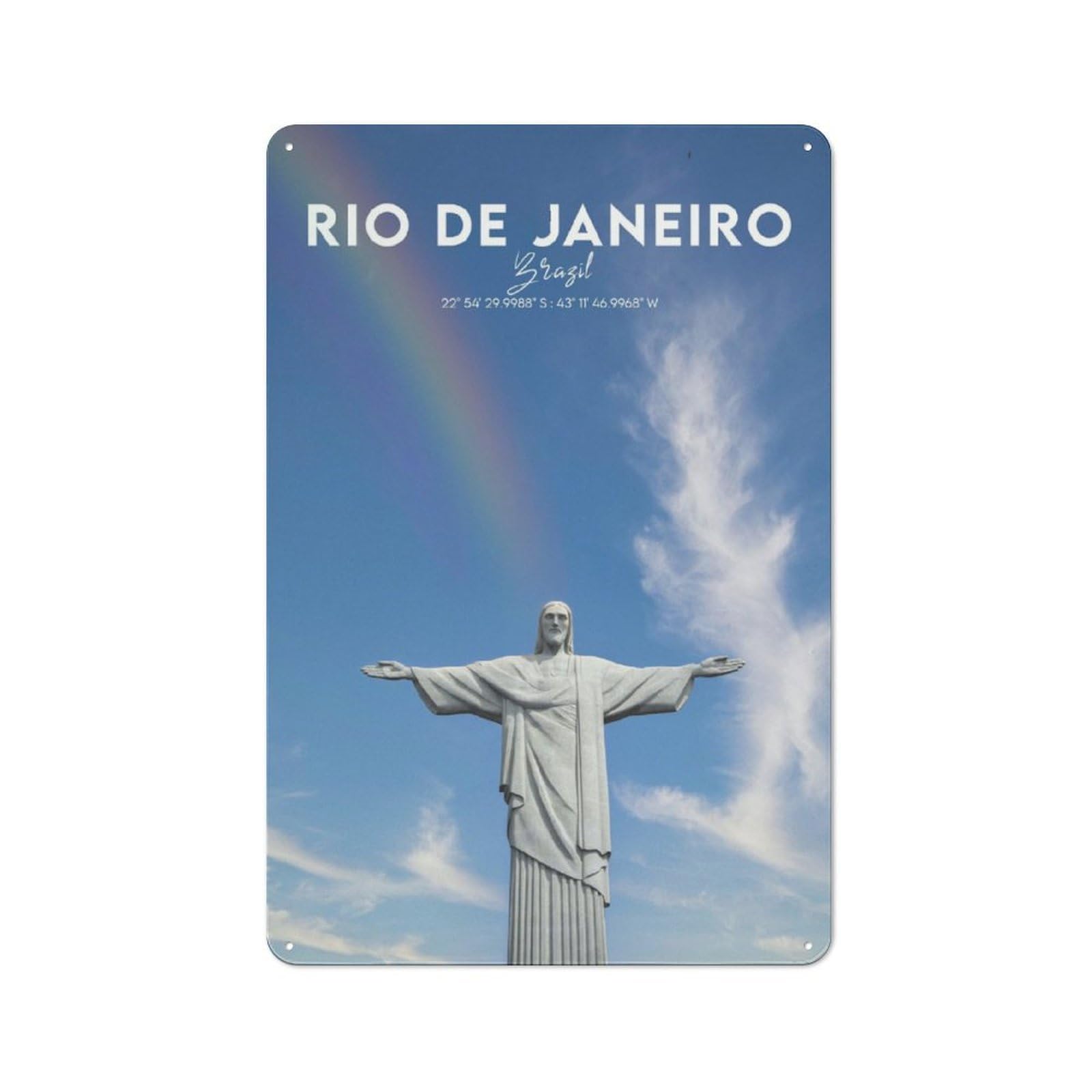 Junmoney Rio Retro Metal Wall Sign 30X20cm With For Bar Or Restaurant, A Housewarming Gift For Hospitality Decor Collectors
