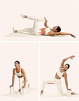 Vista 6 de BetterMe - Juego de 2 bloques de yoga de espuma de alta densidad para estiramiento, pilates y entrenamientos, bloques de ejercicio ligeros Marfil