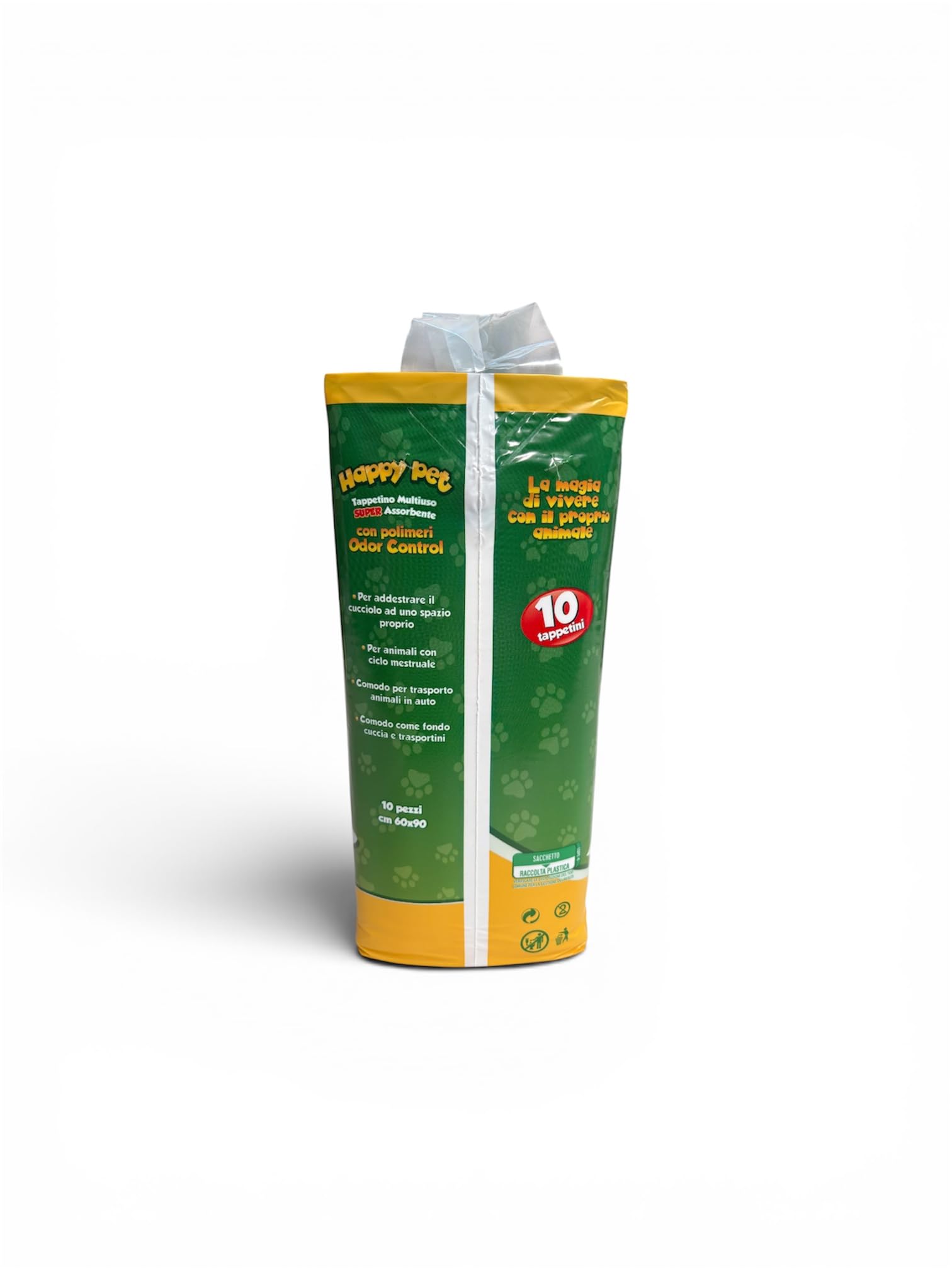 Tappetini Igienici Assorbenti per Cani e Animali domestici Happy Pet 60x90 – 9 conf di 10pz/cad TOTALE 90 TAPPETINI