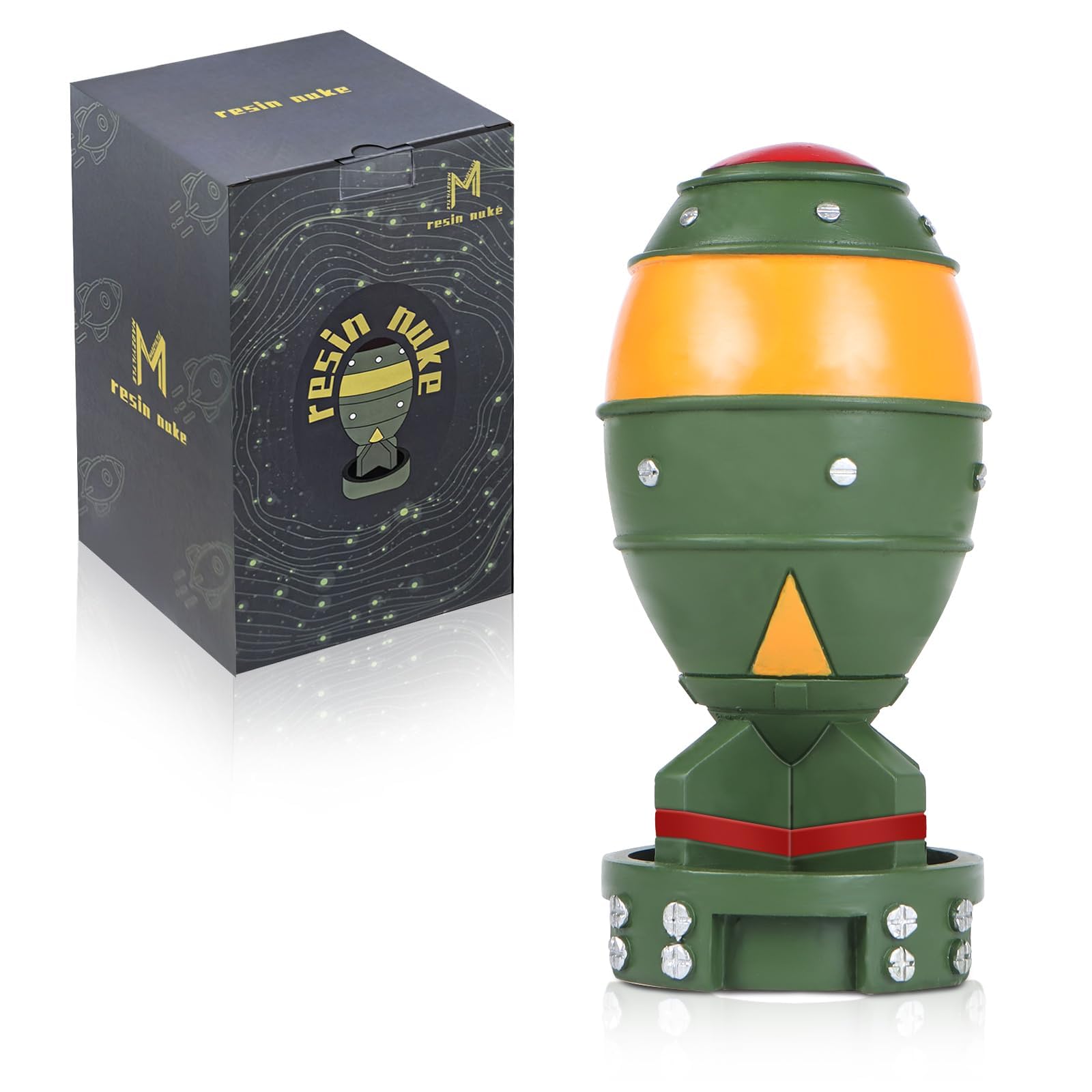 maozyiltle Mini Nuke, Merchandise for Cosplay, Nuclear Bomb Statue, Vintage Props Decor, Gift for Friends and Gamer Birthday Christmas Unique(Green)