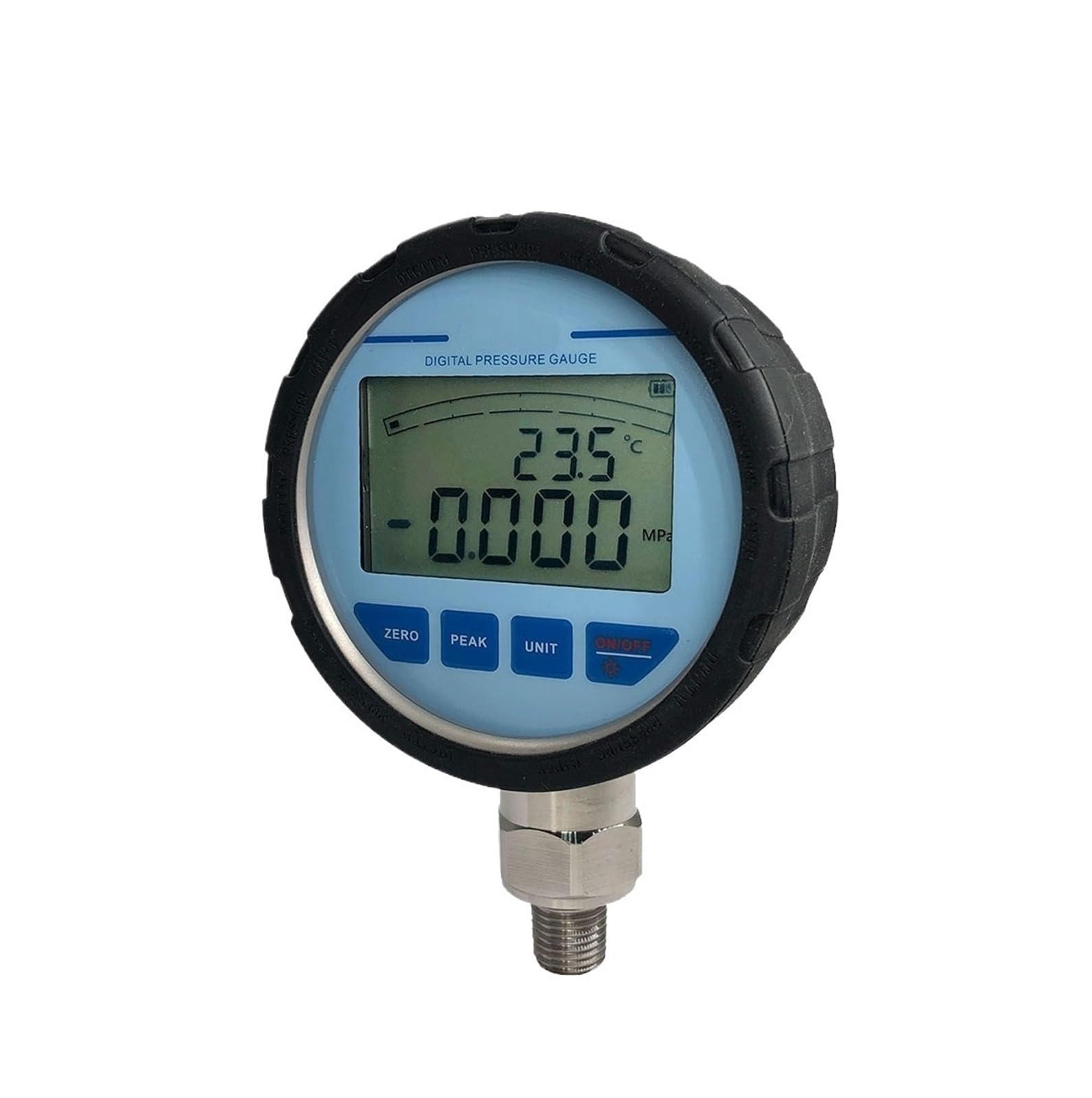 Druckmessgerät Genauigkeit 0,5%FS Membran 316L LCD Edelstahl Manometer(0-16MPa)