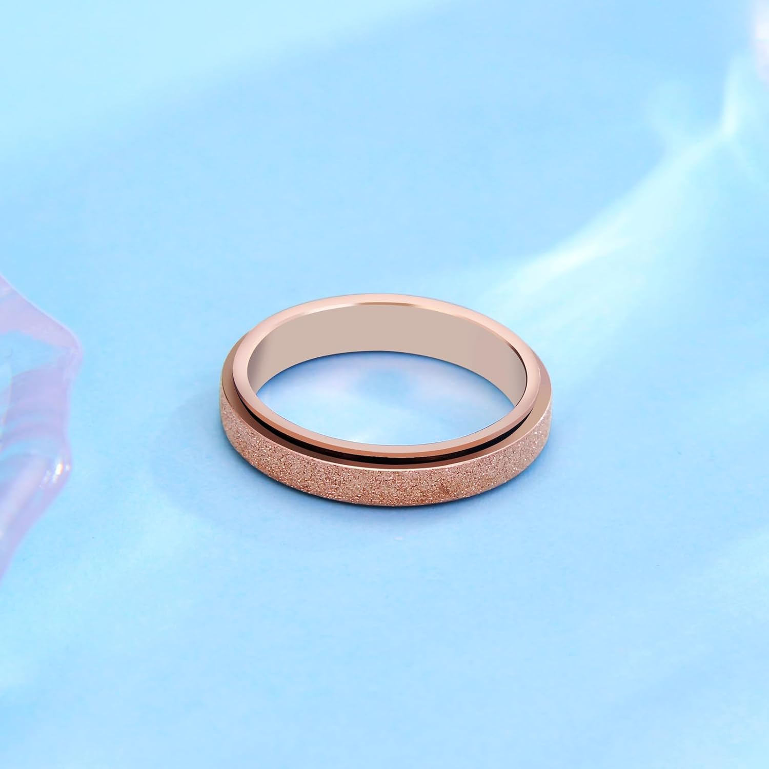 Anxiety Spinner Ring: Fidget Ring for Women - Anti-Anxiety Gift for Teen Girls & Boys (Size 6-10)